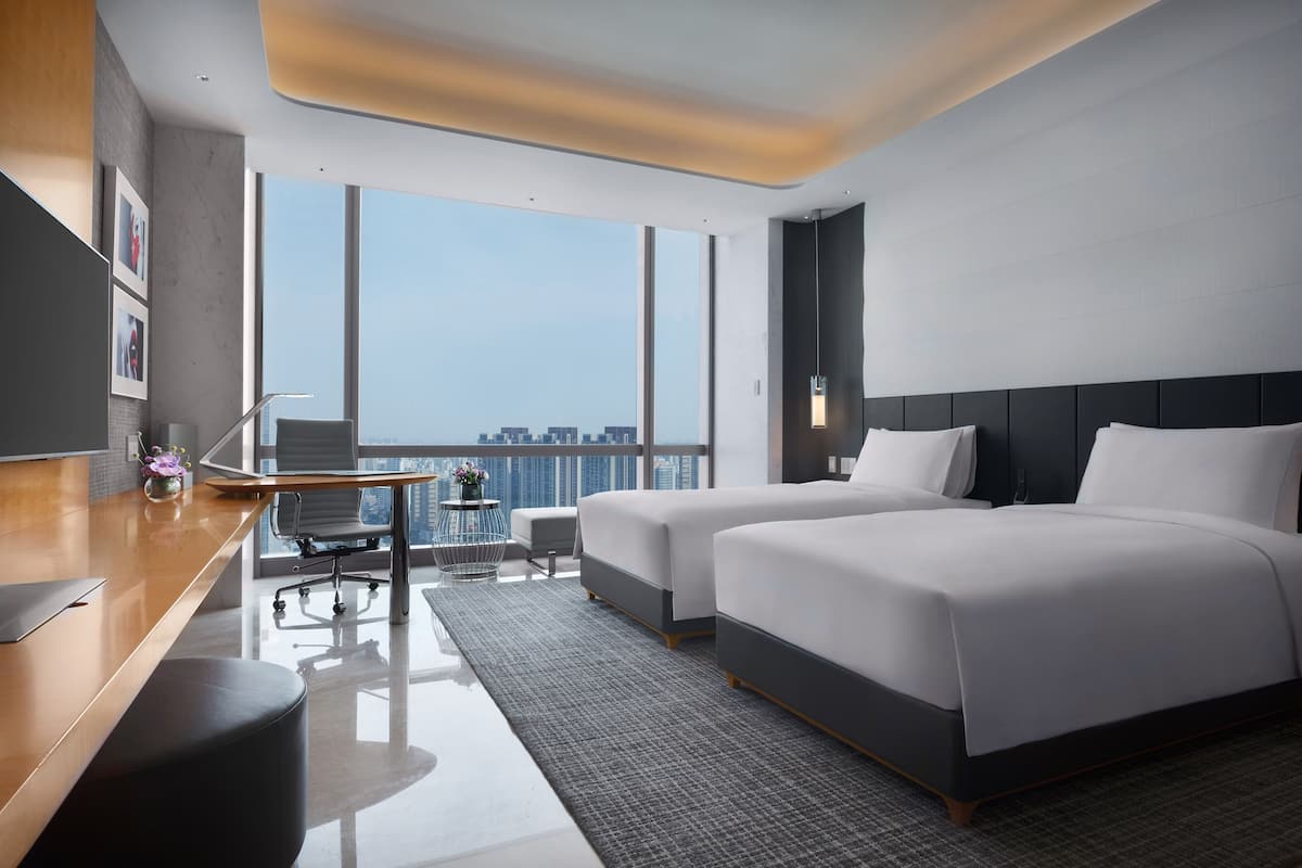 Luxury Room, 2 Twin Beds, City View | Down comforters, minibar, in-room safe, desk