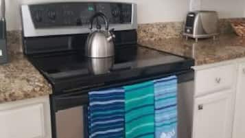 Microwave, oven, stovetop, dishwasher