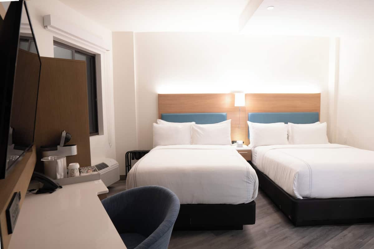 Premium Room, Multiple Beds | Premium bedding, memory-foam beds, in-room safe, laptop workspace