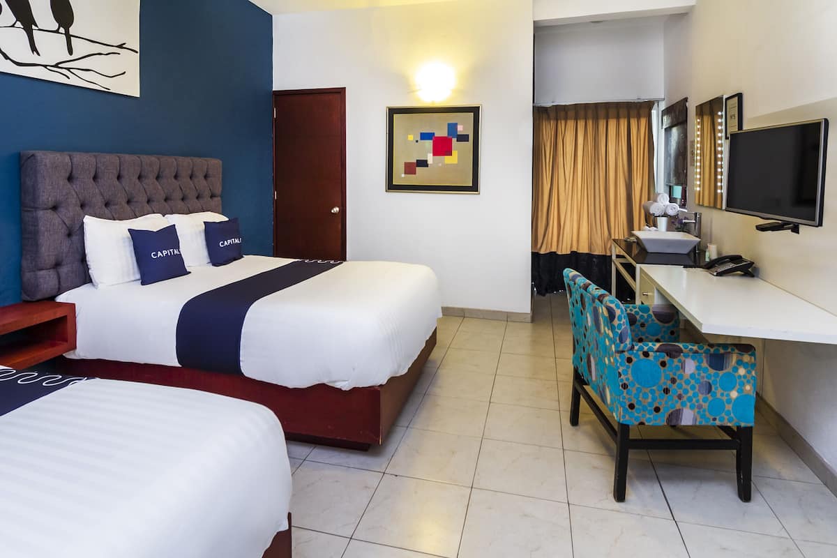Standard Room, 2 Queen Beds | 1 bedroom, minibar, desk, iron/ironing board