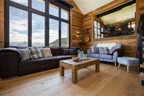 TV, fireplace, DVD player, books