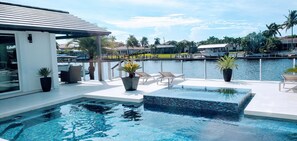 Outdoor pool, a heated pool