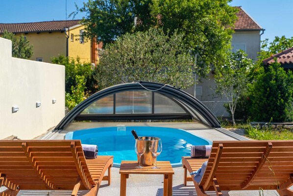 Una piscina riscaldata