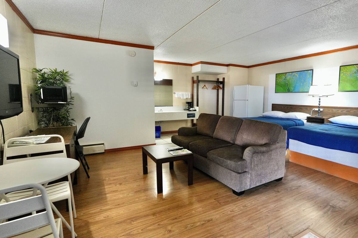 Habitació doble executiva | Escriptori, espai de treball apte per a portàtils i cortines opaques