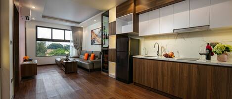 Habitación doble familiar | Cocineta privada | Refrigerador