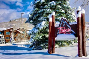 Property grounds - Great Value Close to Resort w/Heated Pool-Hot Tubs-Grills-Looping Ski Shuttle-Views-Immaculate (Steamboat Springs)