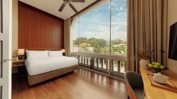 In-room safe, desk, laptop workspace, blackout drapes