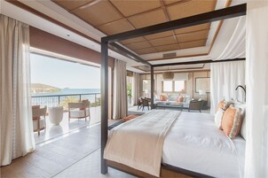Two Bedroom Presidential Villa with Pool | Premium bedding, minibar, in-room safe, individually decorated