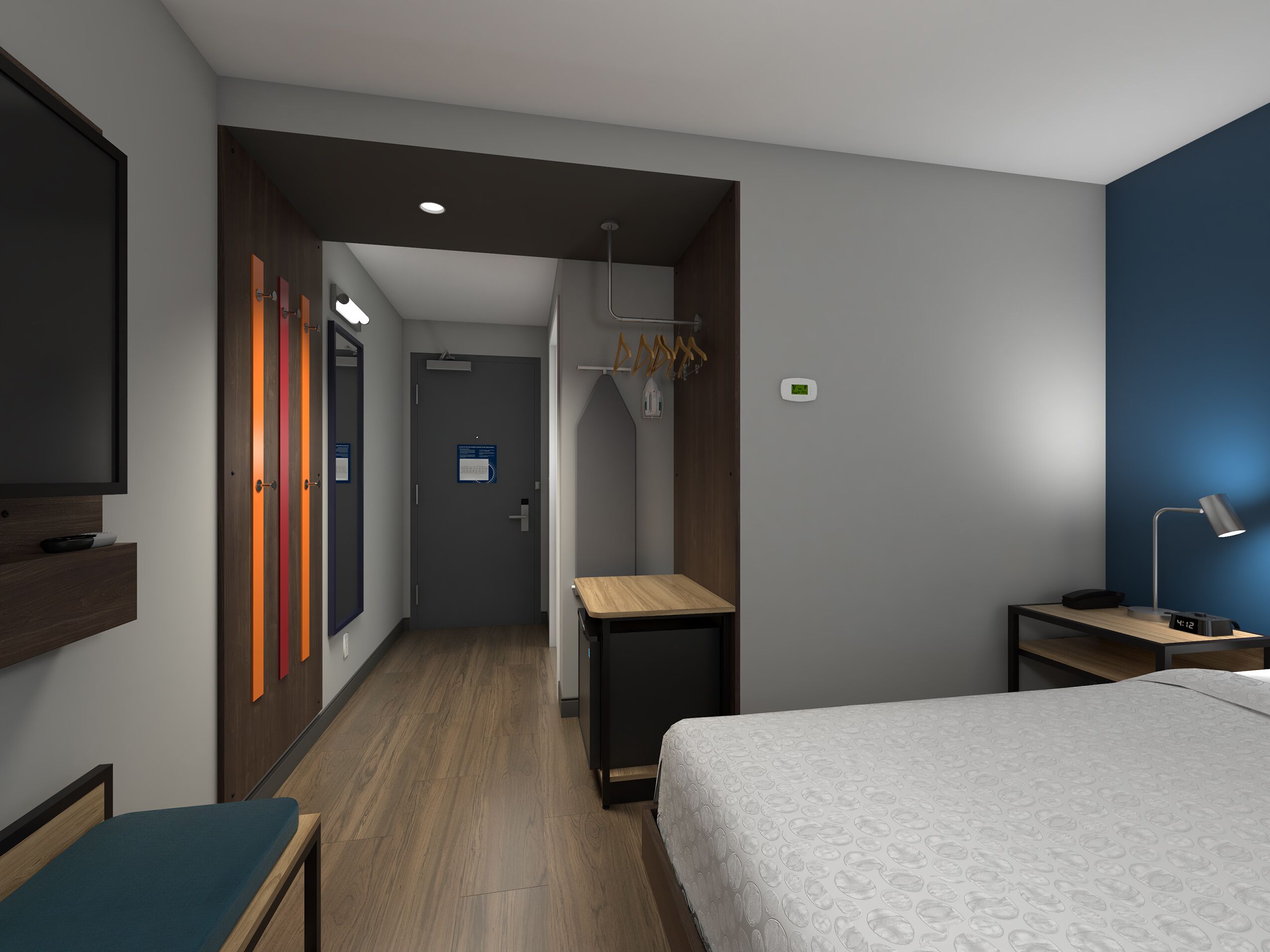 1 bedroom, premium bedding, tempur-pedic beds, desk