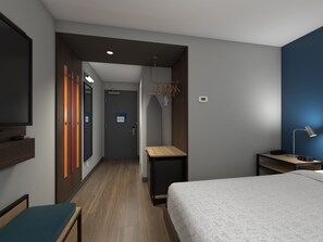 Ropa de cama de alta calidad, camas Tempur-Pedic y escritorio 