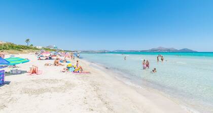 Ses Gavines für 6 in Alcudia bei 350 vom Strand mit Schwimmbad