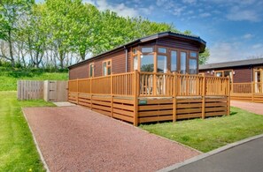 Cabin | Property grounds - Stunning 3-bed Hot Tub Lodge, Northumberland (Morpeth)