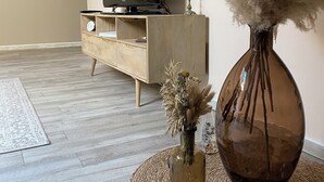 Smart-TV, peis, DVD-spiller og bordtennis