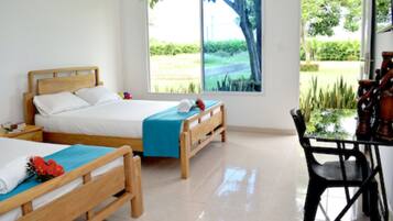 Individually decorated, individually furnished, desk, laptop workspace