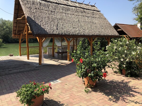 Outdoor wedding area