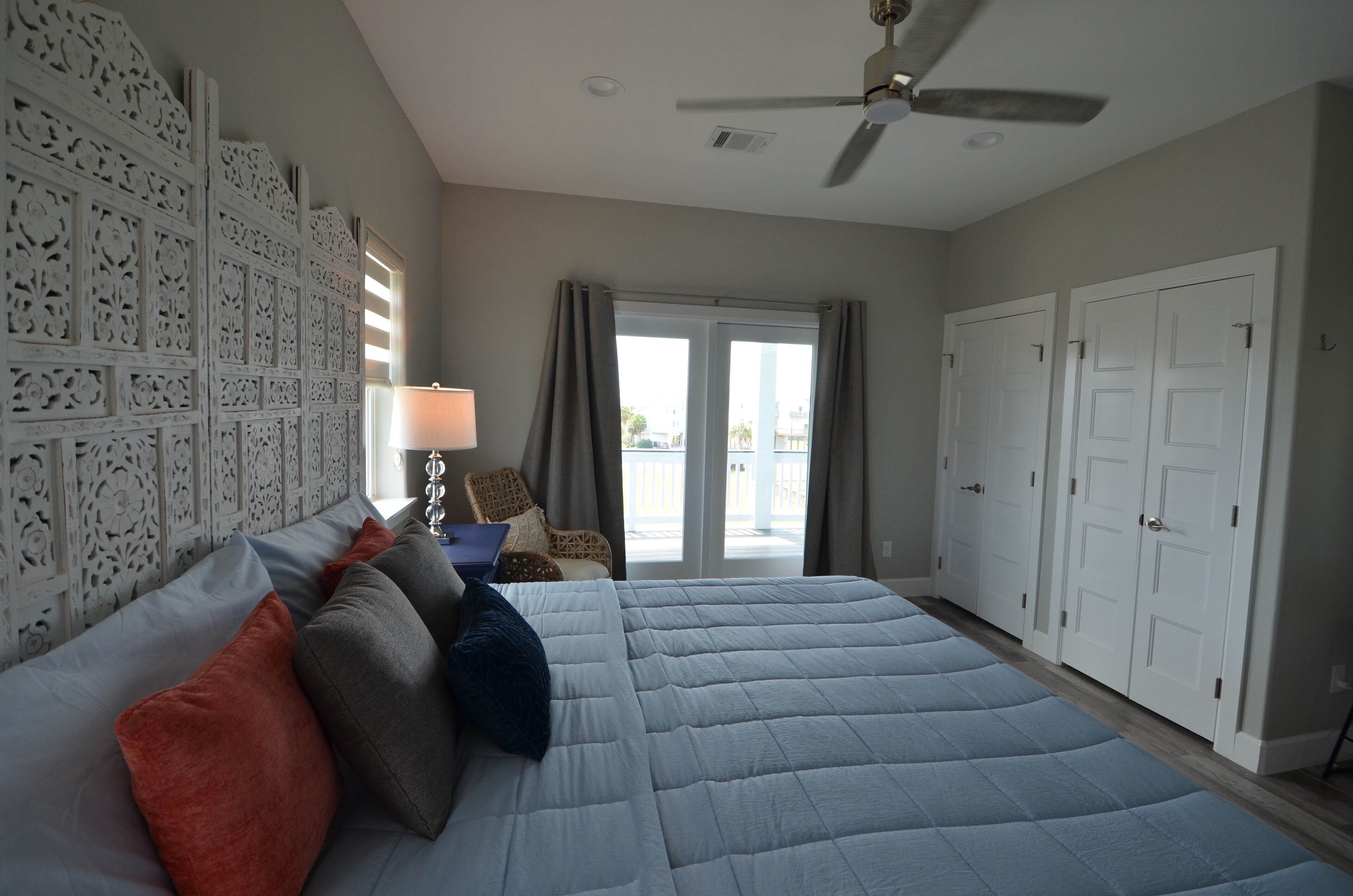 La Jolla bedroom has access to third floor porch