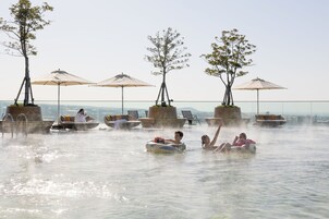 Indoor pool, outdoor pool, cabanas (surcharge), pool umbrellas