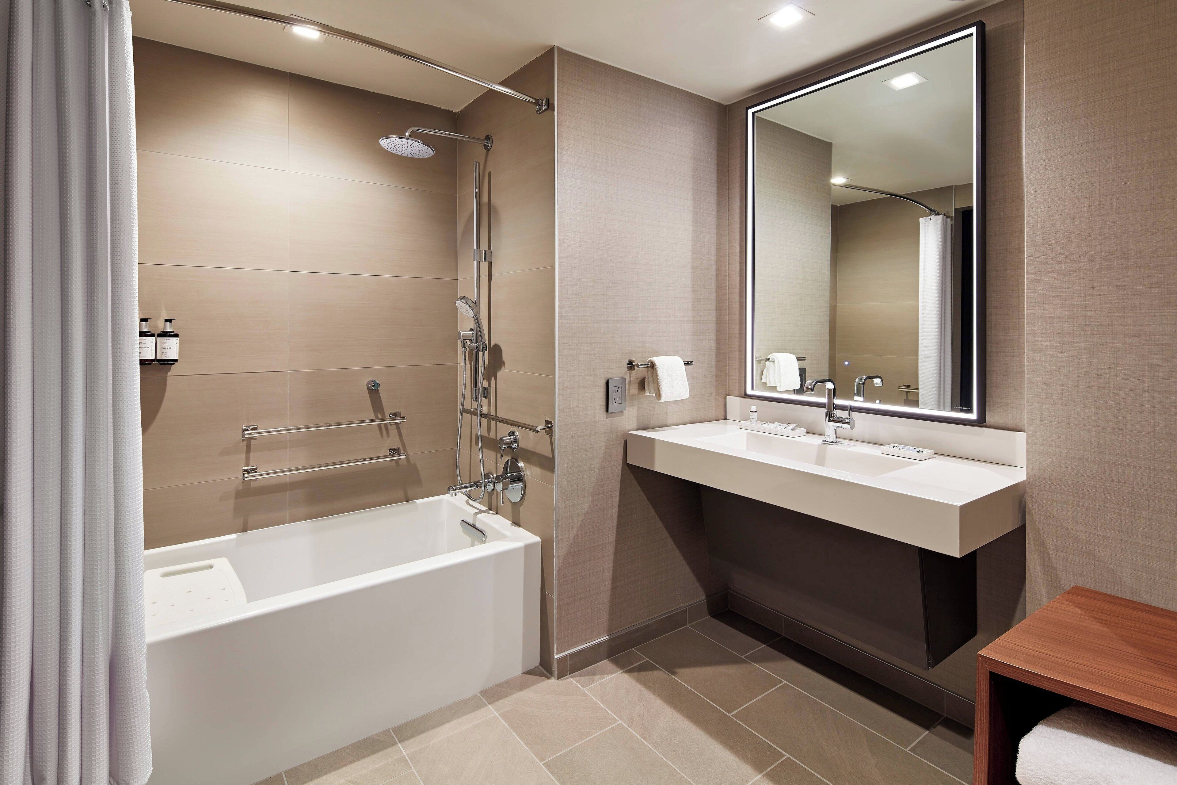 free toiletries, hair dryer, bathrobes, slippers