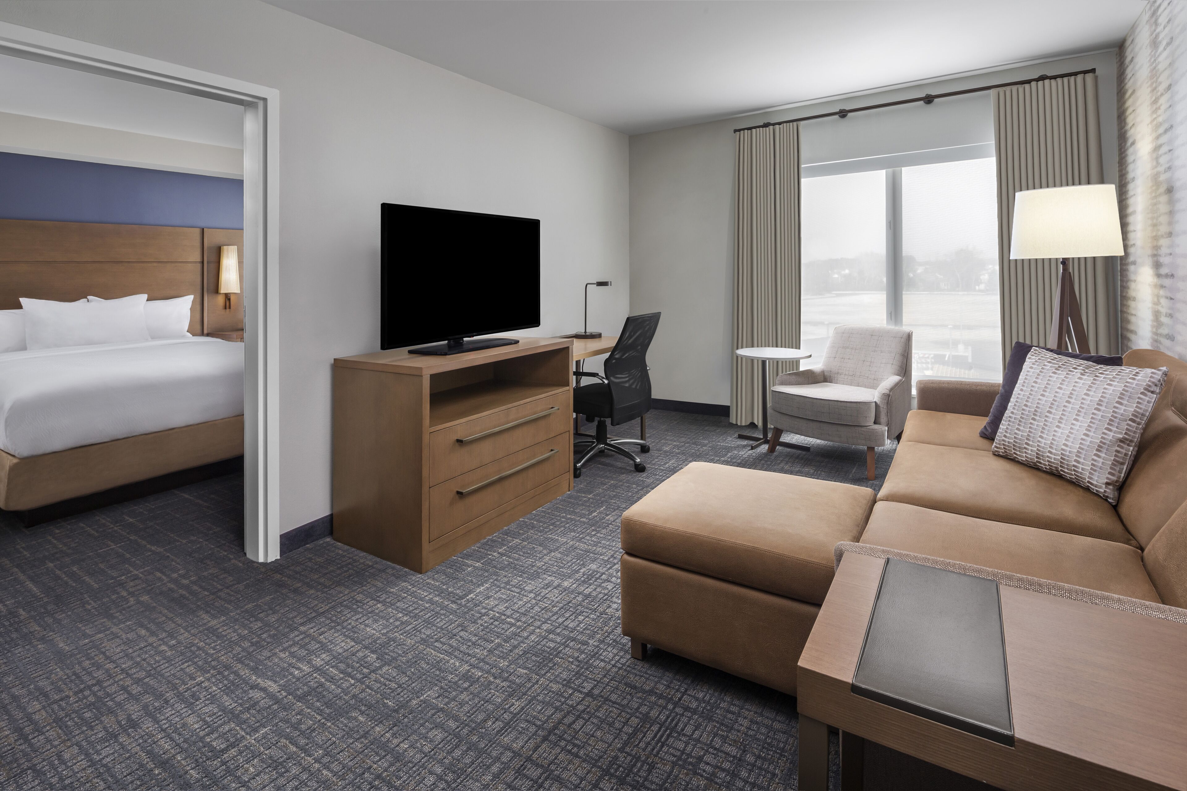 suite, 1 bedroom (hearing accessible) | pillow-top beds, desk, laptop workspace, iron/ironing board