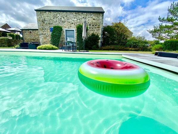 Outdoor pool, a heated pool