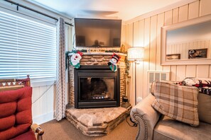 Televisión, chimenea