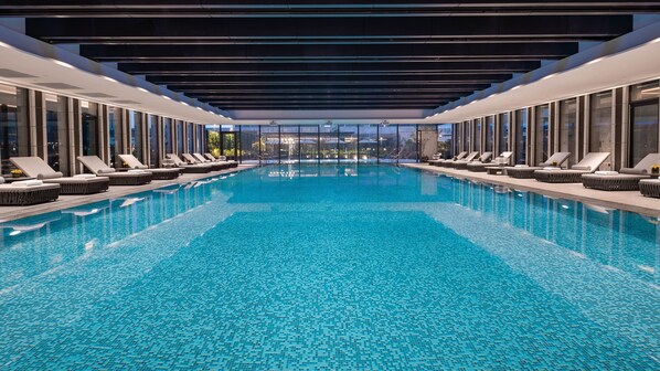 Indoor pool, outdoor pool, open 6:30 AM to 11:30 PM, pool umbrellas