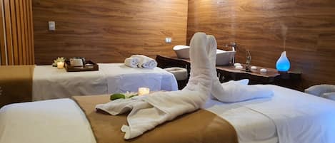 Soins d'aromathérapie, massages aux pierres chaudes
