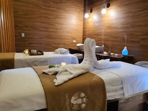 Soins d'aromathérapie, massages aux pierres chaudes
