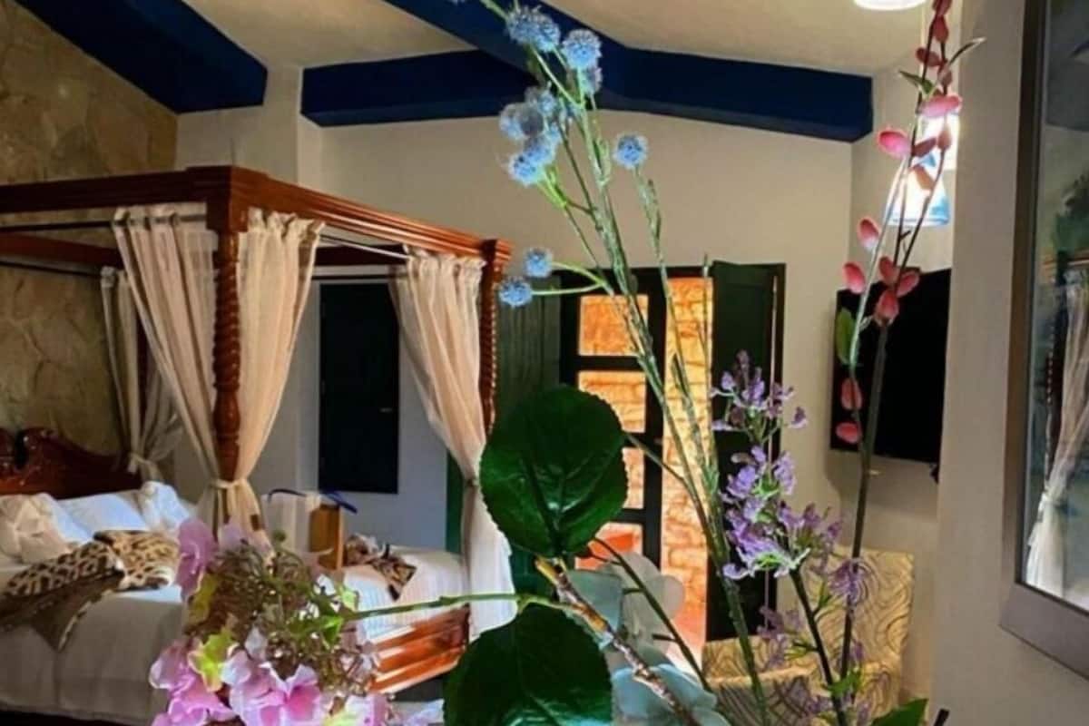 Suite estudio romántica, terraza | Ropa de cama de alta calidad y edredones de plumas