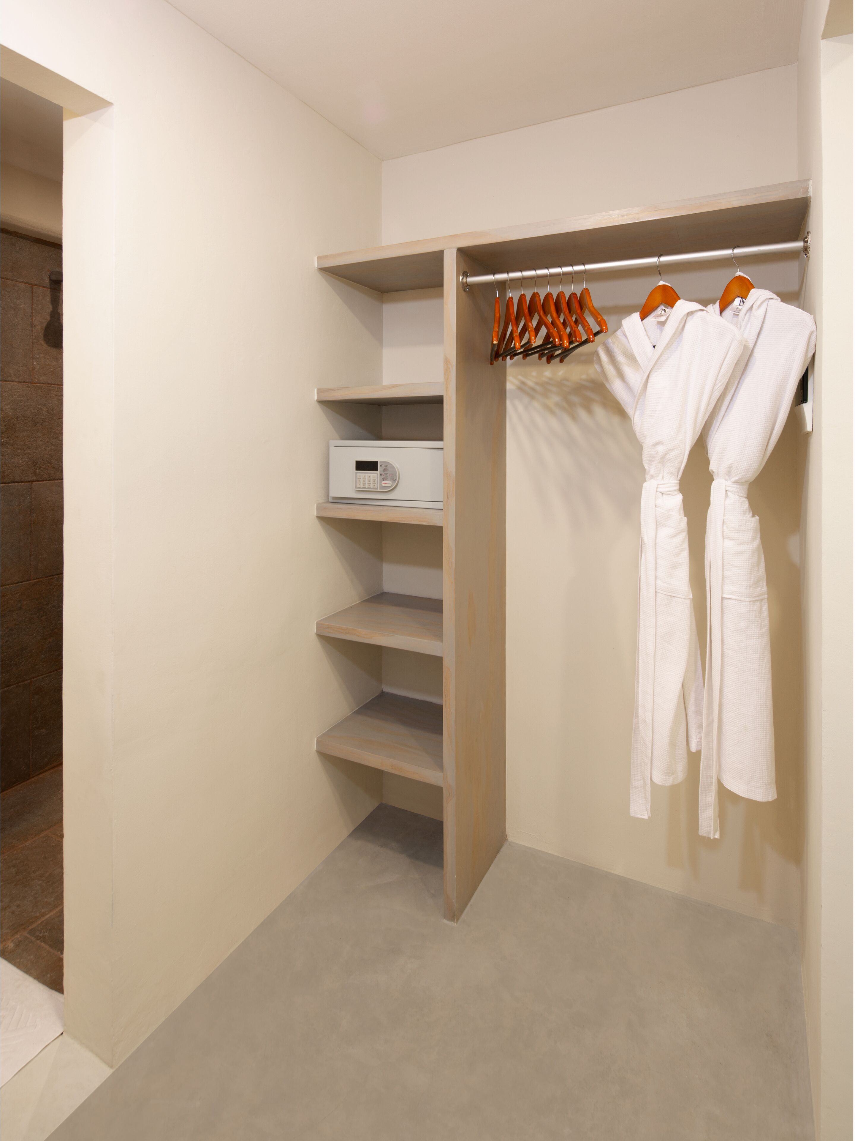 shower, free toiletries, hair dryer, bathrobes