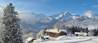 Apartment “im Blauen Haus” with Mountain Views, Wi-Fi, 2 Balconies & Garden
