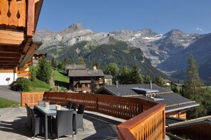 Chalet, 4 Bedrooms, Smoking, Balcony | Terrace/patio - Chalet Edelweiss Stunning Glacier View (Ormont-Dessus)