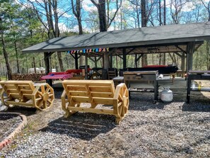 Property grounds - Cozy Cabin w/Hot-Tub In The Beautiful Mountains of North Carolina,
Pet Friendly! (Hays)