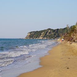 En la playa