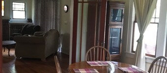 House in town, secluded backyard