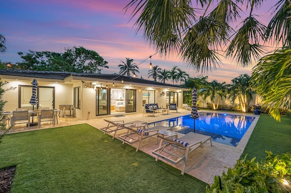 A heated pool