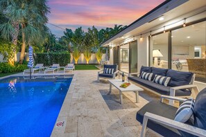A heated pool