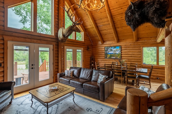 French doors overlooking the river
