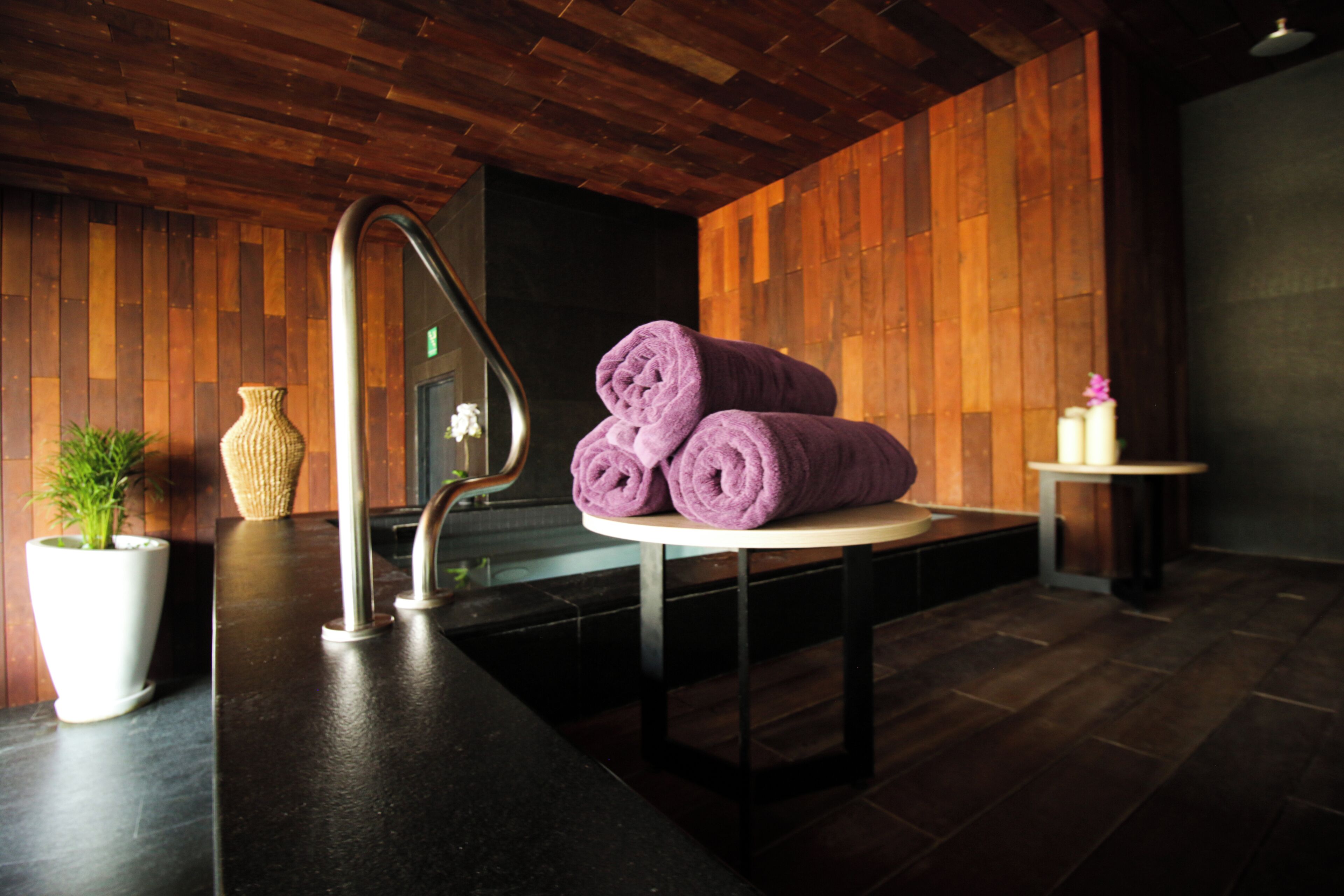 Bañera de hidromasaje, baño turco, masajes con piedras calientes 