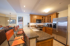 Condo, 1 Bedroom | Private kitchen | Fridge, microwave, oven, dishwasher - Comfortable 1 Bedroom Slopeside Condo - No Cleaning Fee! by RedAwning (Crested Butte)