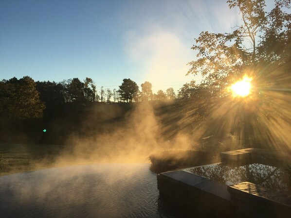 Outdoor pool, a heated pool