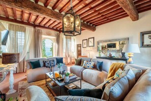 TV, fireplace, DVD player