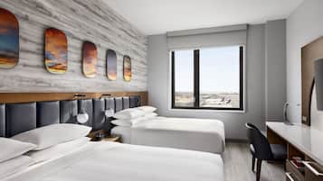 Escritorio y espacio para trabajar con un portátil