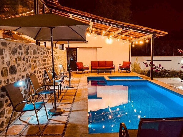 A heated pool