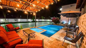 A heated pool