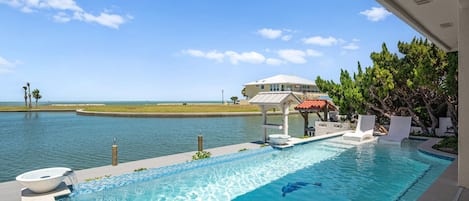 A heated pool