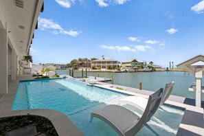 Een verwarmd zwembad