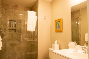 Ensemble douche/baignoire, sĂšche-cheveux, serviettes fournies