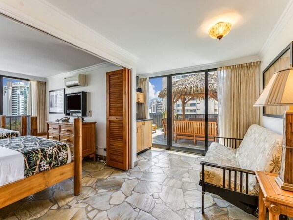 1 bedroom, iron/ironing board