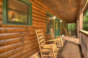 Terrace/patio - Poplar Creek Cabin | Free Night Offer! (Blue Ridge)